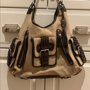 Rafe canvas and leather boho bag
